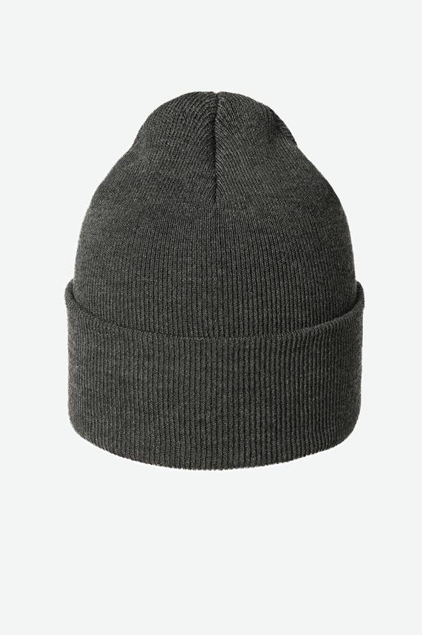 CANADA-MADE RECYCLED CUFFED BEANIE CHARCOAL GREY