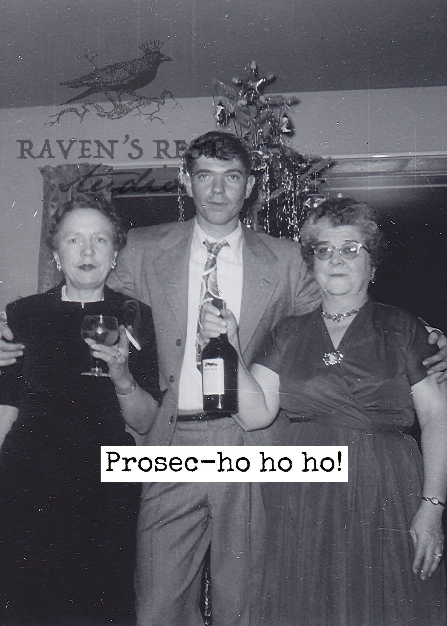 Ravens Rest Prosec-Ho-Ho-Ho! Christmas Card C125