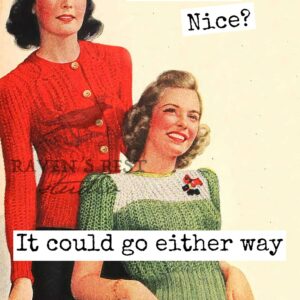 Ravens Rest Naughty? Nice? It Could Go Either Way. Christmas Card C38