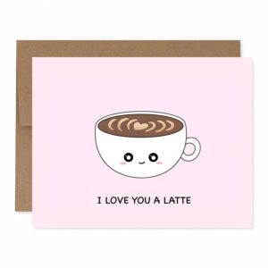 Angel + Hare - I Love You A Latte Greeting Card