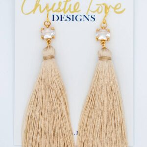 Love Leather - "Giselle" tassel statement earrings (Nickel Free)