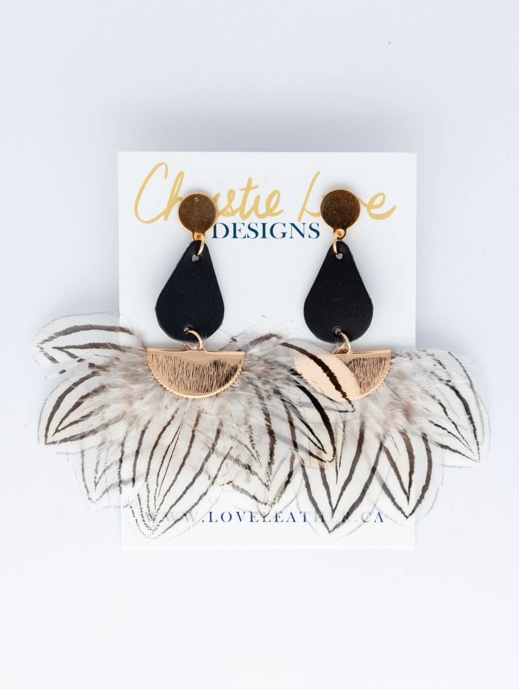 Love Leather - "Suzanne"-Party and Statement earrings-Hypoallergenic