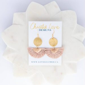 XLove Leather - “Beatrice”-Brass statement earring—Lead free