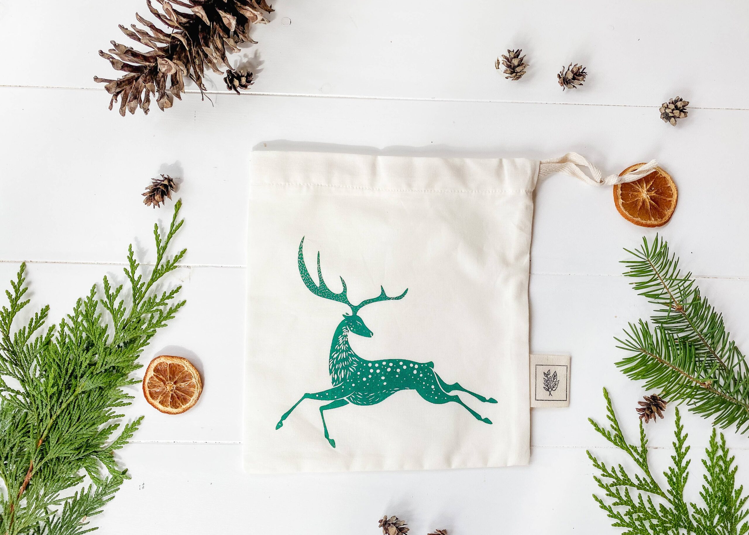 Your Green Kitchen Reusable bag / Gift bag / Deer