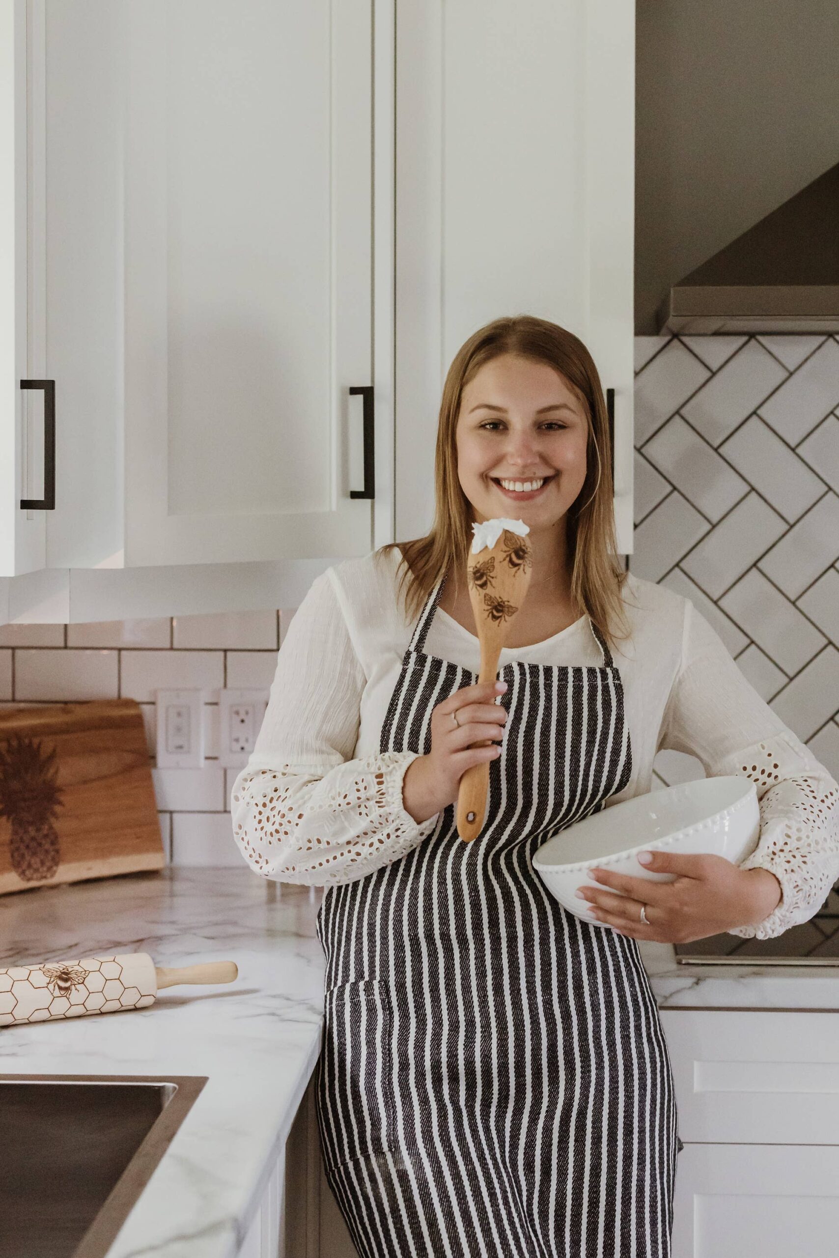 Ginger & Ivory Co. - Bumblebee Wooden Spoon Rounded