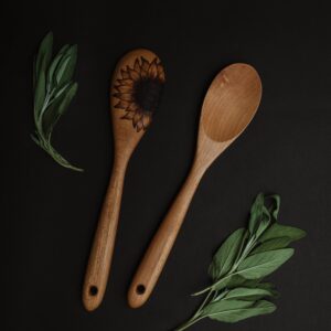 Ginger & Ivory Co. - Sunflower Wooden Spoon Rounded