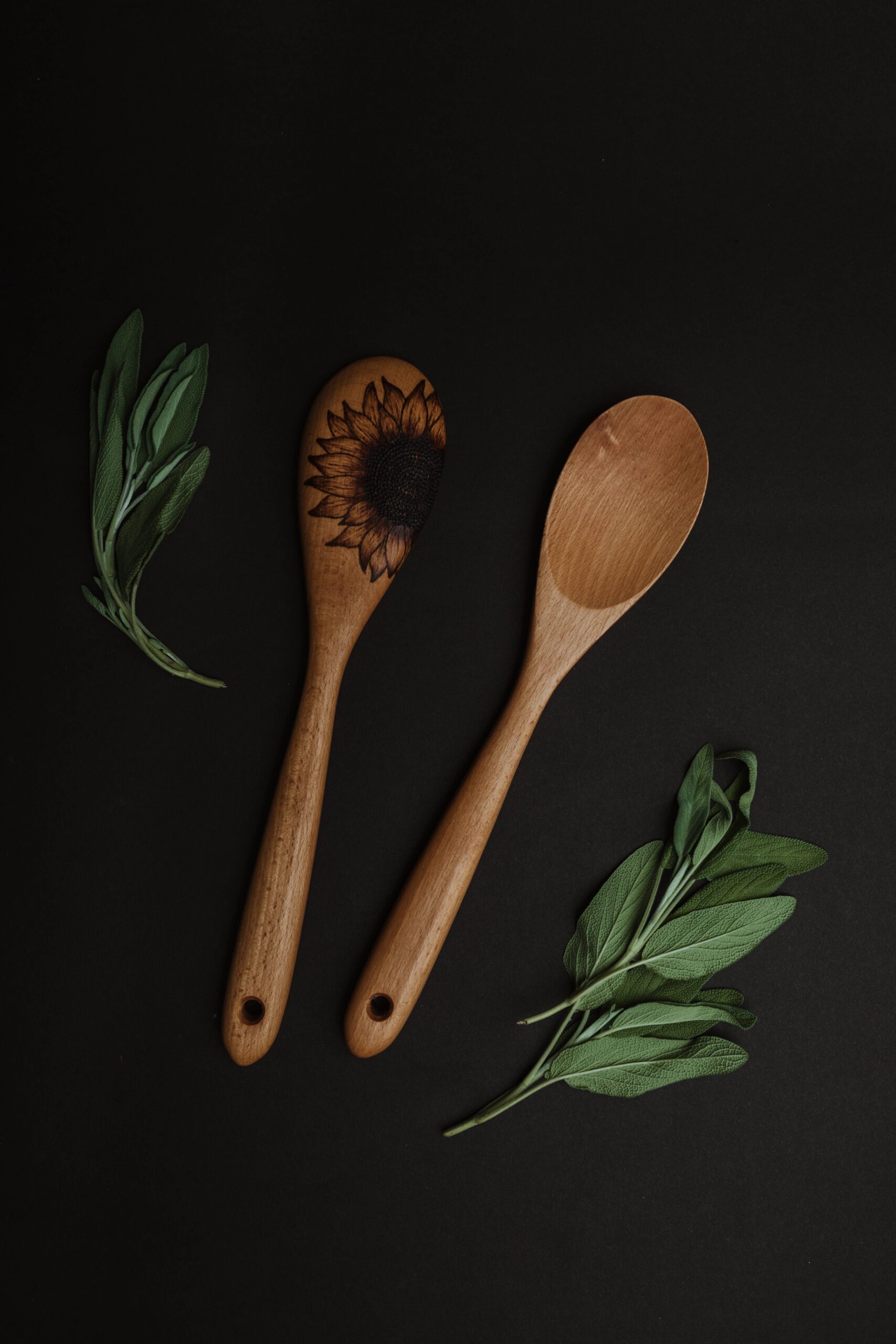 Ginger & Ivory Co. - Sunflower Wooden Spoon Rounded