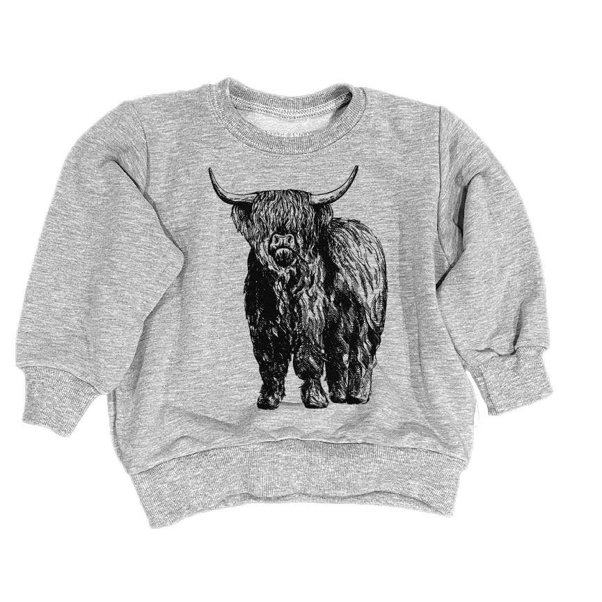 Portage and Main - Highland Cow Retrofit Sweatshirt