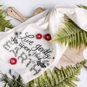 XYour Green Kitchen Tea Towel/Organic tea towel Live Gently