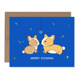 Angel + Hare Merry Kissmas Greeting Card