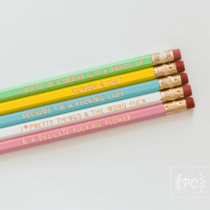Prairie Chick Prints - Charming & Cheeky/Classy & Shit pencil set