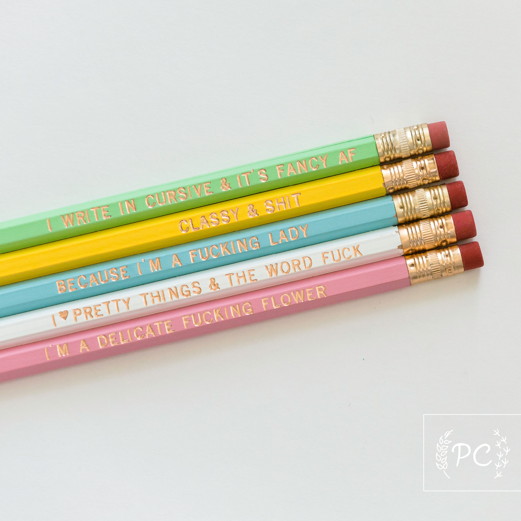 Prairie Chick Prints - Charming & Cheeky/Classy & Shit pencil set