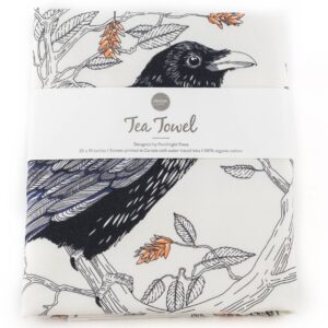 Porchlight Press Letterpress - Tea Towel - Raven