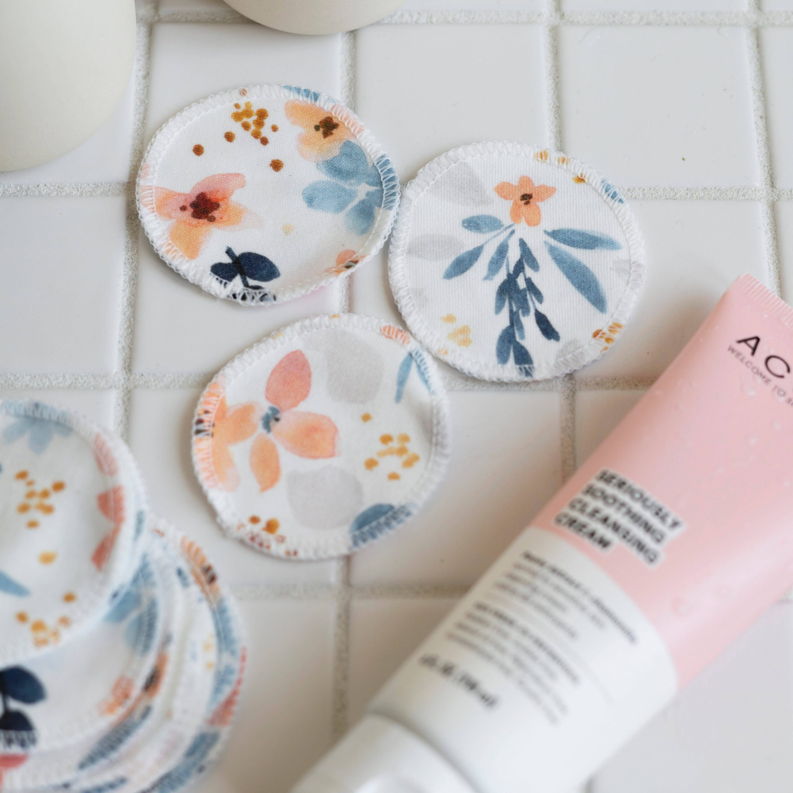 Freon Collective - Organic Cotton Rounds - Fawn Florals