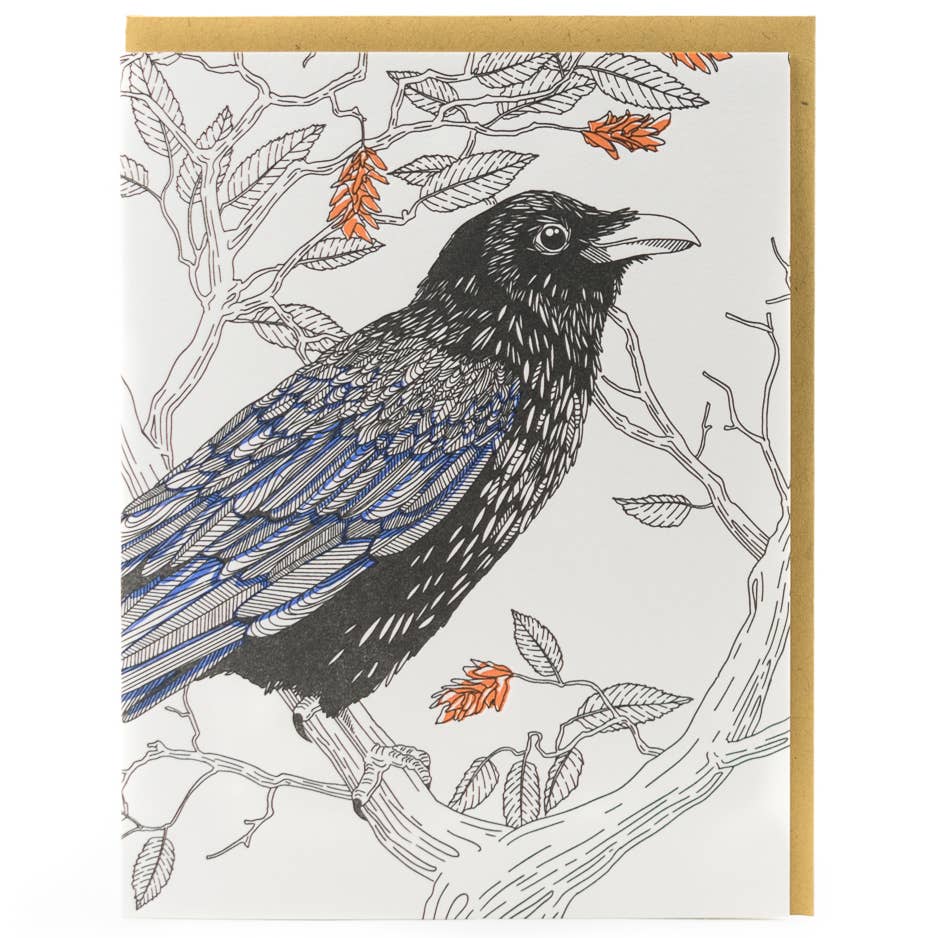 Porchlight Press Letterpress - Card - Raven