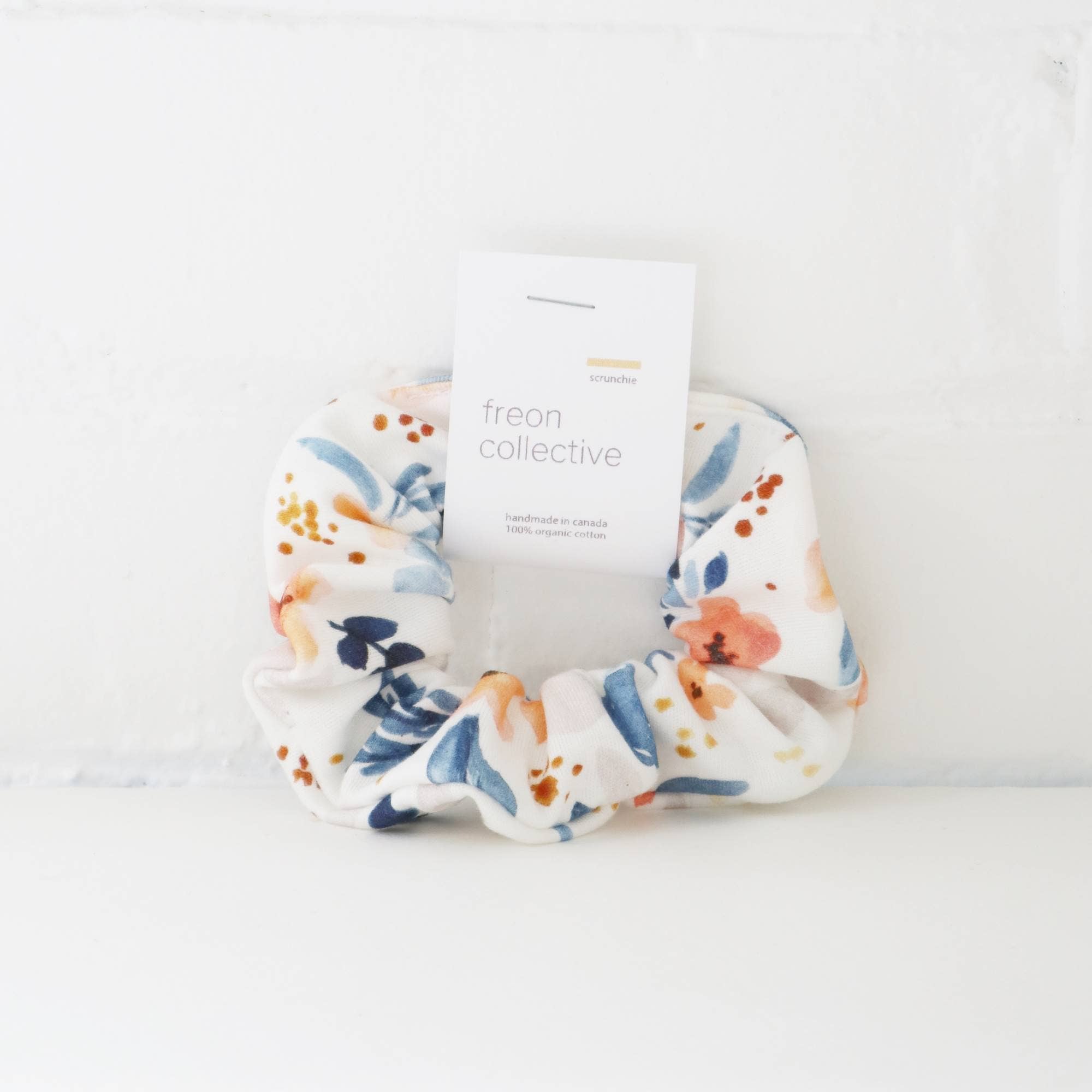 Freon Collective - Organic Cotton Hair Scrunchie - Fawn Florals