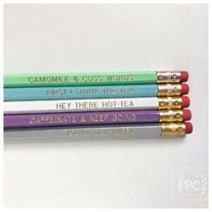 Prairie Chick Prints - tea time pencil set