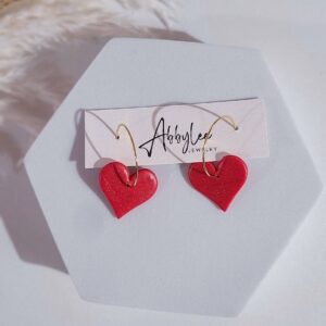 AbbyLee Jewelry Co. - Scarlet Love Hoops Lined