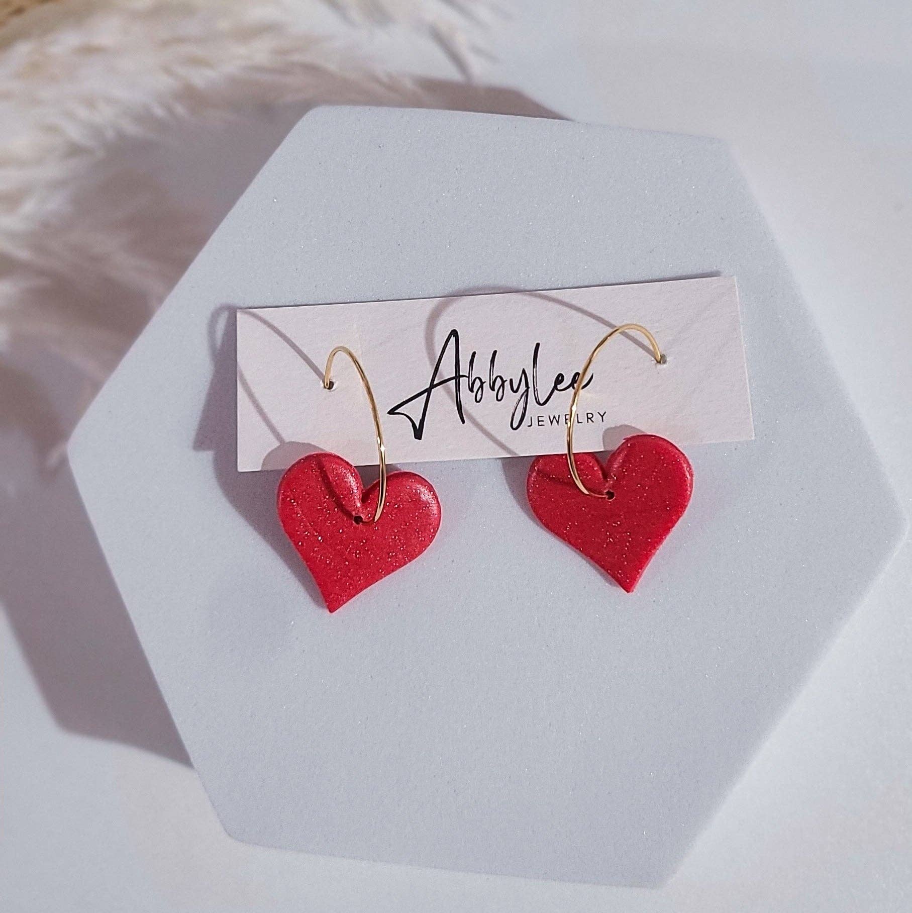 AbbyLee Jewelry Co. - Scarlet Love Hoops Lined