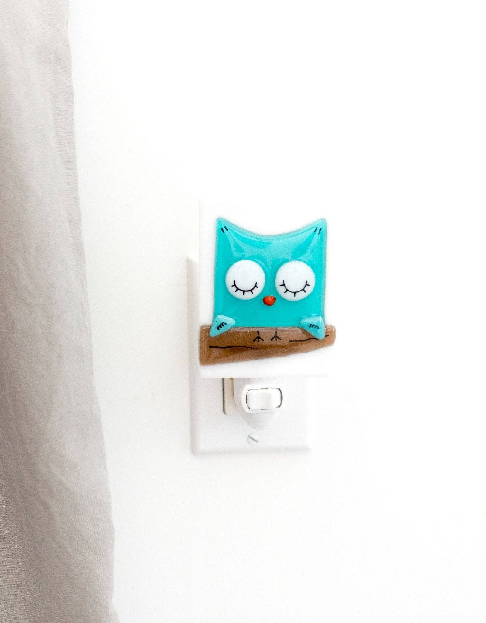 Veille sur toi - Night Light - Small Owl - Turquoise
