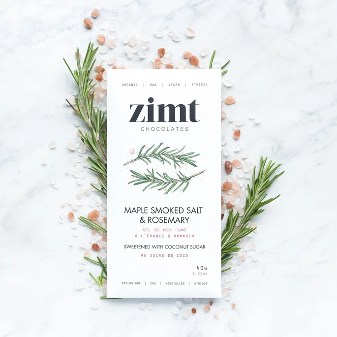 Zimt Chocolates - Maple Smoked Salt + Rosemary Bar