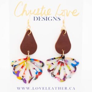 Love Leather - “Antoinette”-Multicolour &Leather -Whiskey (Lead free)