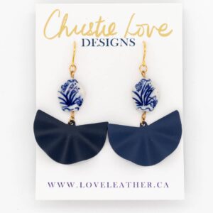 Love Leather - “Mandarin”-Blue oriental (Hypoallergenic)