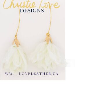 Love Leather - “Vivienne”(Luxury)-flower earrings-(Nickel Free)
