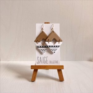 Saige Collective - Vienna - Sedona Print Clay Earrings