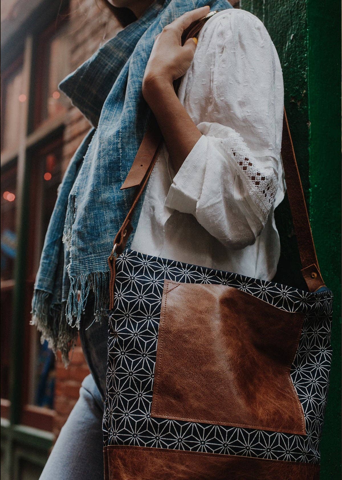 Grace Design - Brooklyn Carry-All | Indigo Geometric