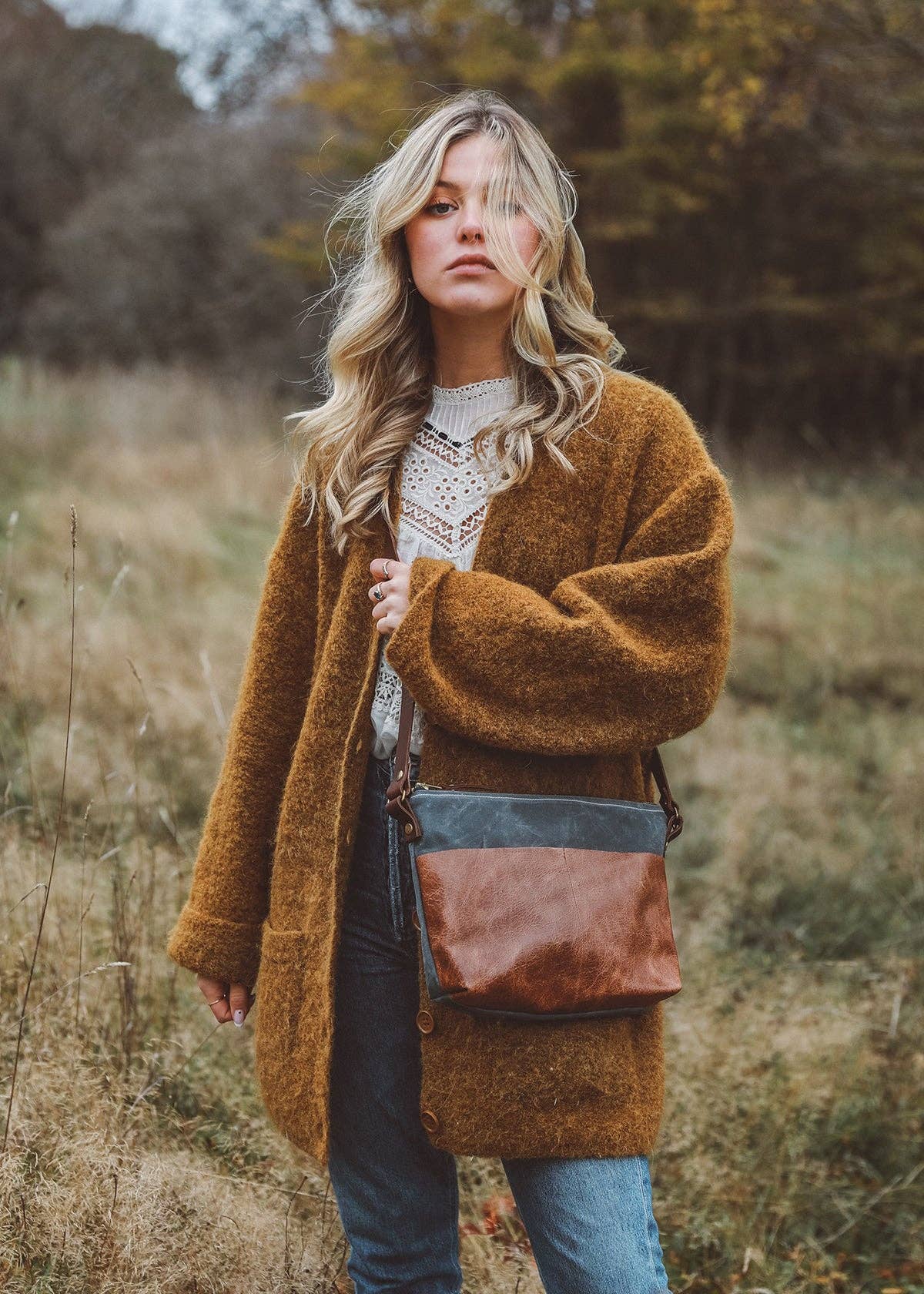 Grace Design - Brooklyn Mini Crossbody | Grey Canvas